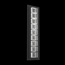 Hammerton ODB0087-02-TB-TP-L2 - Tessera Outdoor Sconce (M)-Textured Black-Pavé Cast Glass