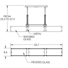 Hammerton PLB0026-0C-BS-FG-001-L3 - Urban Loft Trestle Linear Suspension-0C-Metallic Beige Silver