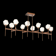 Hammerton PLB0039-69-BB-A-001-L3 - Gem Linear Belvedere Suspension-69-Burnished Bronze