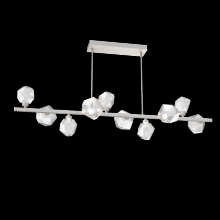 Hammerton PLB0039-T0-BS-C-001-L1 - Gem 10pc Twisted Branch-Beige Silver-Clear Blown Glass-Threaded Rod Suspension-LED 2700K