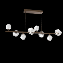 Hammerton PLB0039-T8-FB-C-001-L1 - Gem 8pc Twisted Branch-Flat Bronze-Clear Blown Glass-Threaded Rod Suspension-LED 2700K