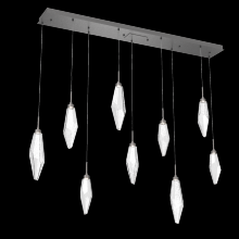 Hammerton PLB0050-09-GP-CC-C01-L1 - Rock Crystal Linear 9pc Multi-Pendant