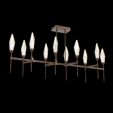 Hammerton PLB0050-67-BB-CA-001-L1 - Rock Crystal Linear Suspension-67-Burnished Bronze