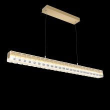 Hammerton PLB0080-48-GB-AC-CA1-L3 - Asscher Linear Suspension 48"-Gilded Brass-Asscher Clear