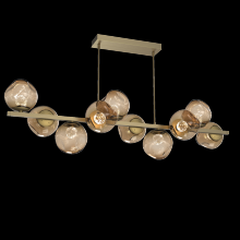 Hammerton PLB0086-T0-GB-FB-001-L3 - Luna 10pc Twisted Branch-Gilded Brass-Floret Inner - Bronze Outer-Threaded Rod Suspension-LED 3000K