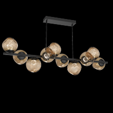 Hammerton PLB0086-T0-MB-FB-001-L3 - Luna 10pc Twisted Branch-Matte Black-Floret Inner - Bronze Outer-Threaded Rod Suspension-LED 3000K