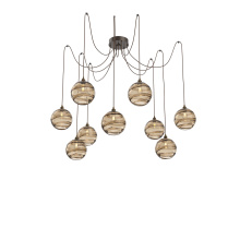 Hammerton SCB0047-09-FB-OB-C01-E2 - Terra Round 9pc Swag Multi-Pendant