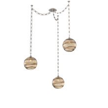 Hammerton SNB0047-03-BS-OB-CH3-E2 - Terra Multi Light Pendant Multi Port Canopy Beige Silver