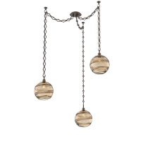Hammerton SNB0047-03-FB-OB-CH1-E2 - Terra Multi Light Pendant Multi Port Canopy Flat Bronze