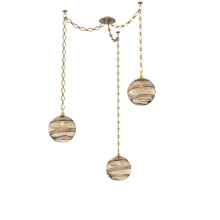 Hammerton SNB0047-03-GB-OB-CH1-E2 - Terra Multi Light Pendant Multi Port Canopy Gilded Brass