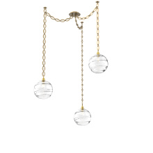 Hammerton SNB0047-03-GB-OC-CH2-E2 - Terra Multi Light Pendant Multi Port Canopy Gilded Brass
