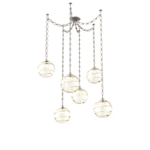 Hammerton SNB0047-06-BS-OA-CH2-E2 - Terra Multi Light Pendant Multi Port Canopy Beige Silver