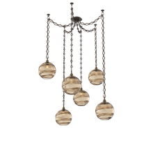 Hammerton SNB0047-06-FB-OB-CH1-E2 - Terra Multi Light Pendant Multi Port Canopy Flat Bronze