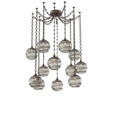 Hammerton SNB0047-12-FB-OS-CH1-E2 - Terra Multi Light Pendant Multi Port Canopy Flat Bronze
