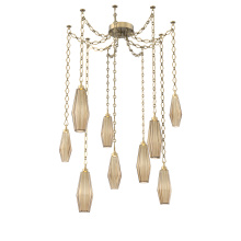 Hammerton SNB0049-09-GB-RB-CH1-L3 - Aalto Multi Light Pendant Multi Port Canopy Gilded Brass