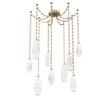 Hammerton SNB0049-09-GB-RC-CH1-L3 - Aalto Multi Light Pendant Multi Port Canopy Gilded Brass