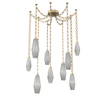 Hammerton SNB0049-09-GB-RS-CH2-L3 - Aalto Multi Light Pendant Multi Port Canopy Gilded Brass