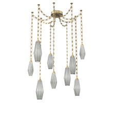 Hammerton SNB0049-09-GB-RS-CH3-L3 - Aalto Multi Light Pendant Multi Port Canopy Gilded Brass