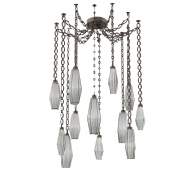 Hammerton SNB0049-12-FB-RS-CH2-L3 - Aalto Multi Light Pendant Multi Port Canopy Flat Bronze