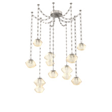 Hammerton SNB0089-09-BS-A-CH3-L1 - Mesa Multi Light Pendant Beige Silver