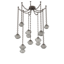 Hammerton SNB0089-09-FB-S-CH2-L1 - Mesa Multi Light Pendant Flat Bronze