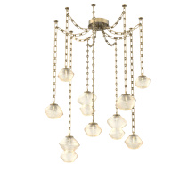 Hammerton SNB0089-09-GB-A-CH3-L1 - Mesa Multi Light Pendant Gilded Brass