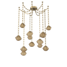 Hammerton SNB0089-09-GB-B-CH3-L1 - Mesa Multi Light Pendant Gilded Brass