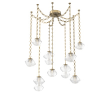 Hammerton SNB0089-09-GB-C-CH1-L1 - Mesa Multi Light Pendant Gilded Brass