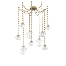 Hammerton SNB0089-09-GB-C-CH3-L1 - Mesa Multi Light Pendant Gilded Brass