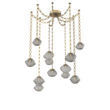 Hammerton SNB0089-09-GB-S-CH2-L1 - Mesa Multi Light Pendant Gilded Brass
