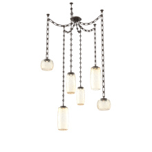 Hammerton SNB0091-06-FB-A-CH3-L1 - Vessel Multi Light Pendant Flat Bronze