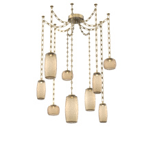 Hammerton SNB0091-09-GB-B-CH3-L1 - Vessel Multi Light Pendant Gilded Brass