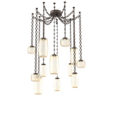Hammerton SNB0091-12-FB-A-CH2-L1 - Vessel Multi Light Pendant Flat Bronze
