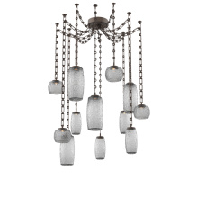 Hammerton SNB0091-12-FB-S-CH3-L1 - Vessel Multi Light Pendant Flat Bronze