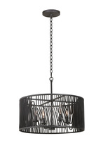 Kalco 507541BI - Morre 21 Inch Convertible Pendant / Semi Flush