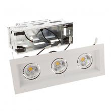 WAC US MT-3LD311R-W940-WT - Mini Multiple LED Three Light Remodel Housing with Trim and Light Engine