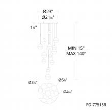 WAC US PD-77515R-AB - Cyllindra Chandelier Light