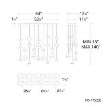 WAC US PD-77523L-BC - Cyllindra Chandelier Light