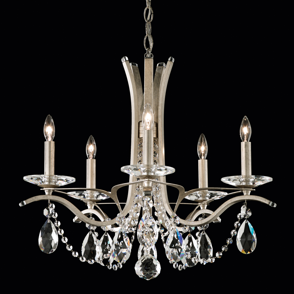 Vesca 5 Light 120V Chandelier in French Gold with Clear Radiance Crystal