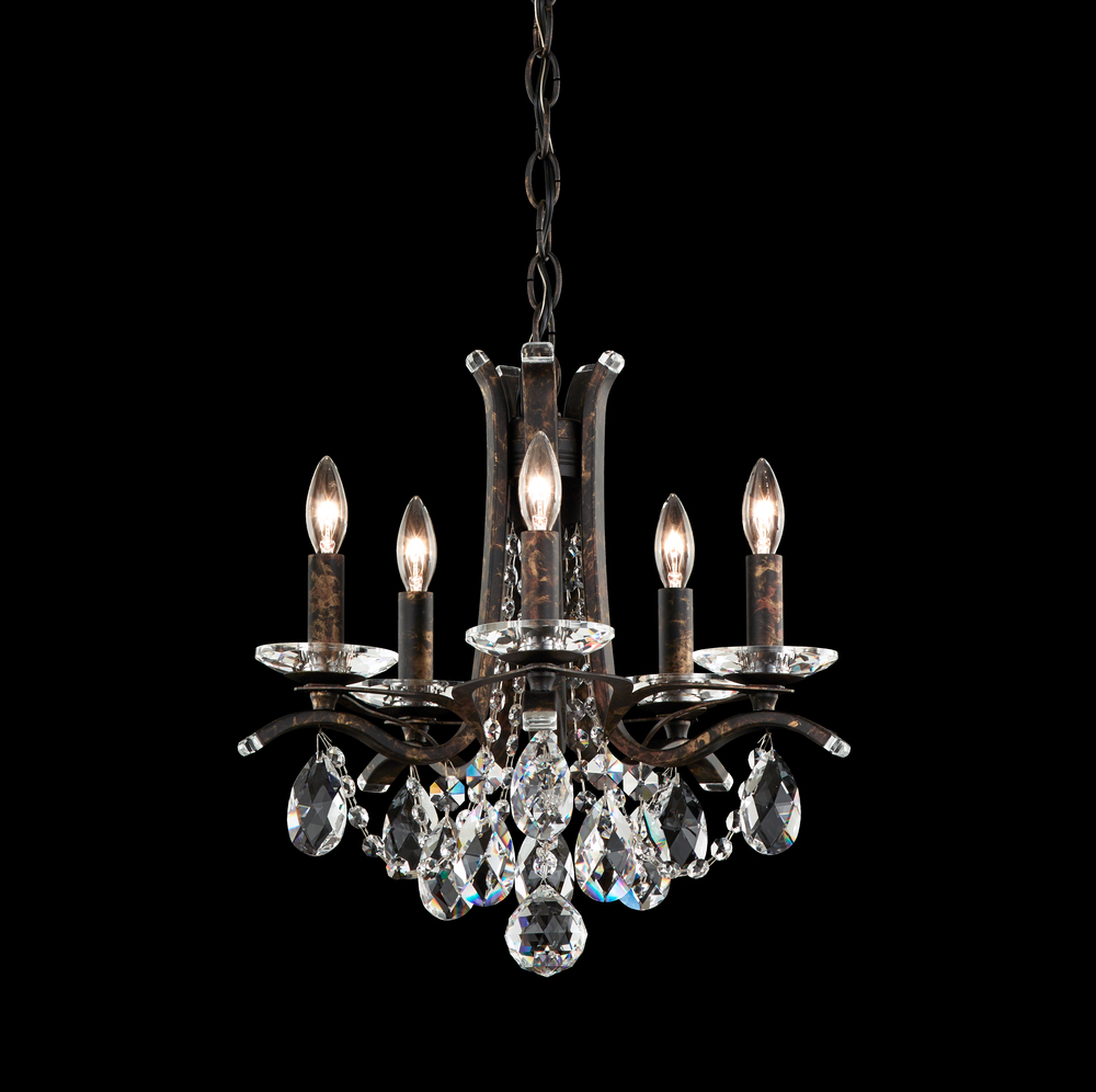 Vesca 5 Light 120V Chandelier in French Gold with Clear Radiance Crystal