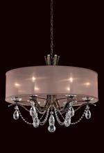 Schonbek 1870 VA8306N-26R1 - Vesca 6 Light 120V Chandelier in French Gold with Clear Radiance Crystal and White Shade