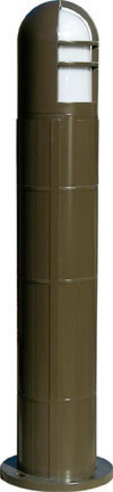 FIBERGLASS BOLLARD OPEN 1/2 CAGE 50W HPS 120V