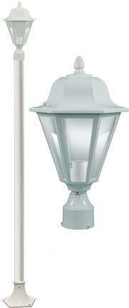 DANIELLA POST LIGHT FIX W/ CLEAR GLASS LED 6W 85-265V