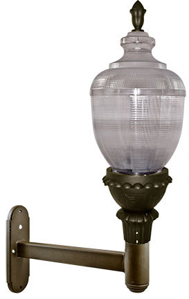 CLEAR ACORN WALL FIX 75W LED 120V-277V