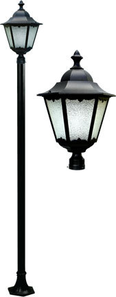 CAST ALUM LANTERN POST FIX LED 30W 120V