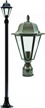 Dabmar GM1301-BZ - DANIELLA POST LIGHT FIX W/ CLEAR GLASS INCAND 120V