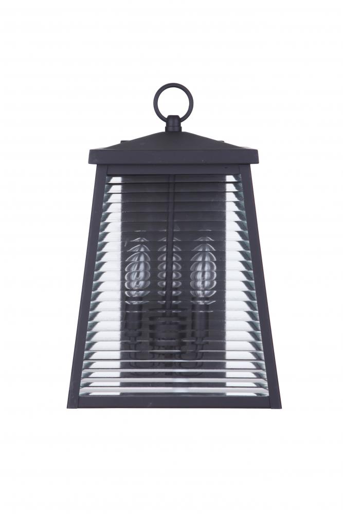 Armstrong 3 Light Medium Outdoor Wall Lantern in Midnight