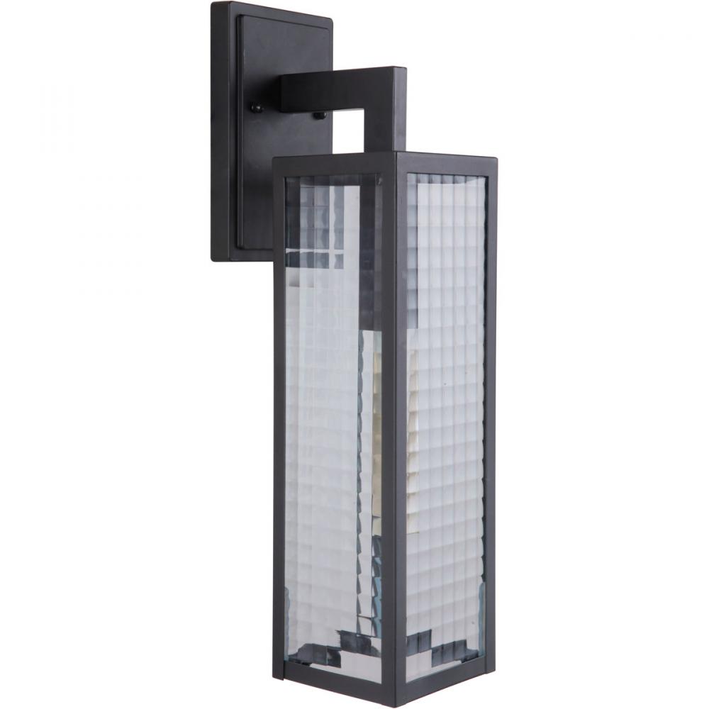 Deka 1 Light Large Outdoor Wall Lantern in Midnight