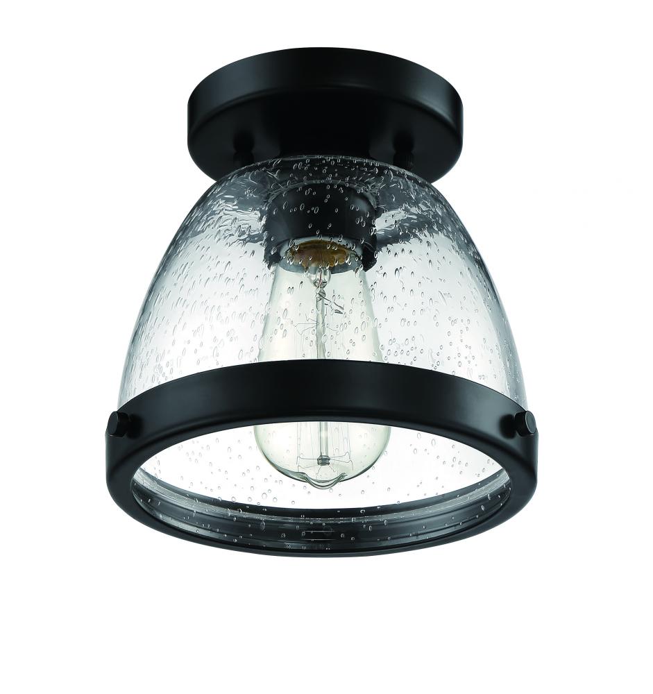 Lodie 1 Light 7.5" Flushmount in Flat Black