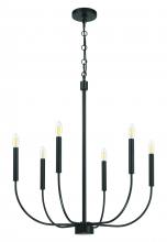 Craftmade 59826-FB - Traci 6 Light Chandelier in Flat Black